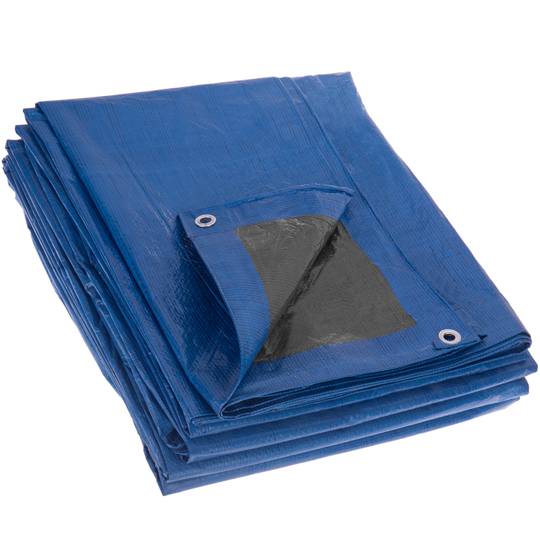 Luifel waterdicht beschermingsdoek dubbelzijdig polyethyleen groen en blauw 2x3m