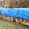 Luifel waterdicht beschermingsdoek dubbelzijdig polyethyleen groen en blauw 2x3m