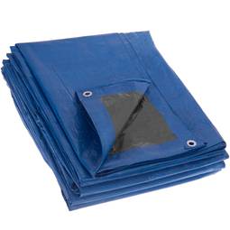 Luifel waterdicht beschermingsdoek dubbelzijdig polyethyleen groen en blauw 10x15m