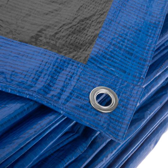 Toldo proteção impermeável lona dupla face polietileno verde e azul 3x4m