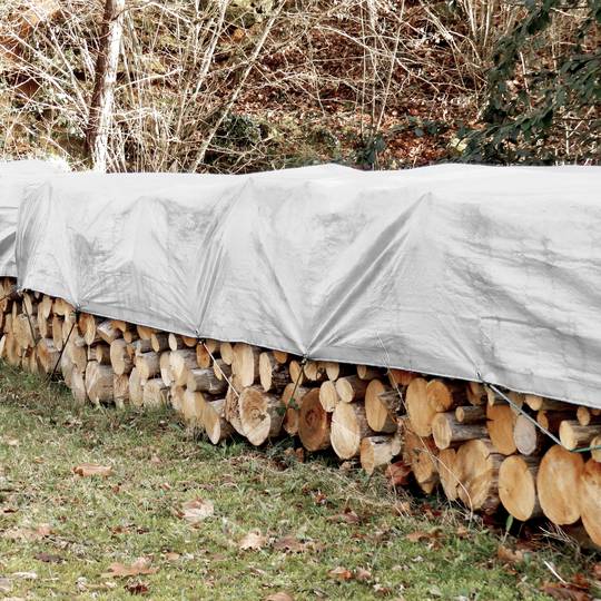 Toldo em tela dupla face impermeável de polietileno branco 4x5m