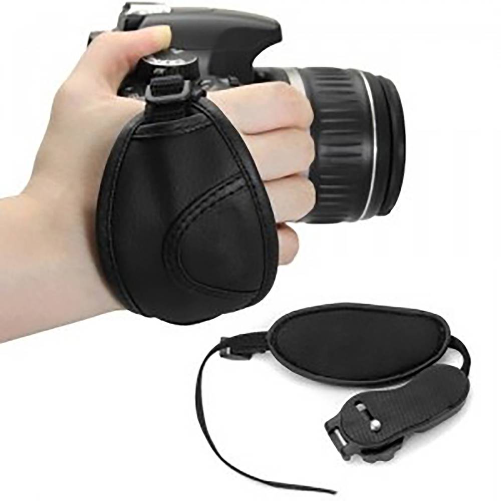 Impugnatura doppio cinturino in pelle fotocamera mini