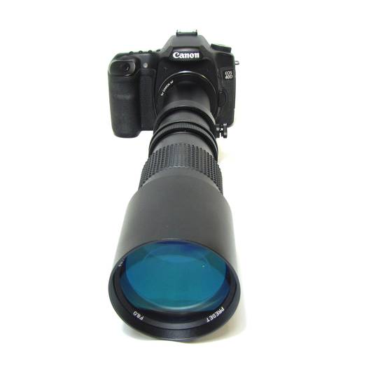 Telefoto 500 milímetros f/8.0 T-mount 42 milímetros