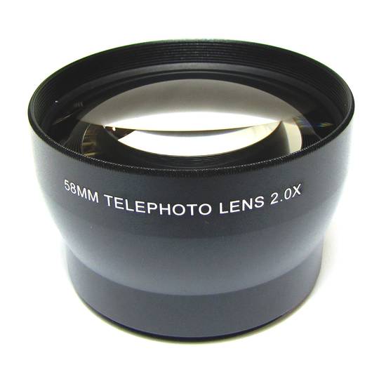 Lente telefoto teleobjetivo 2X montura 58mm