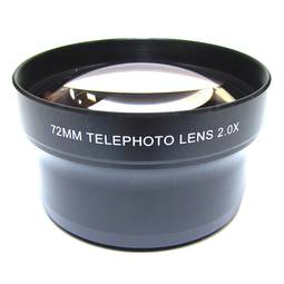 Lente telefoto teleobjetivo 2X montura 72mm