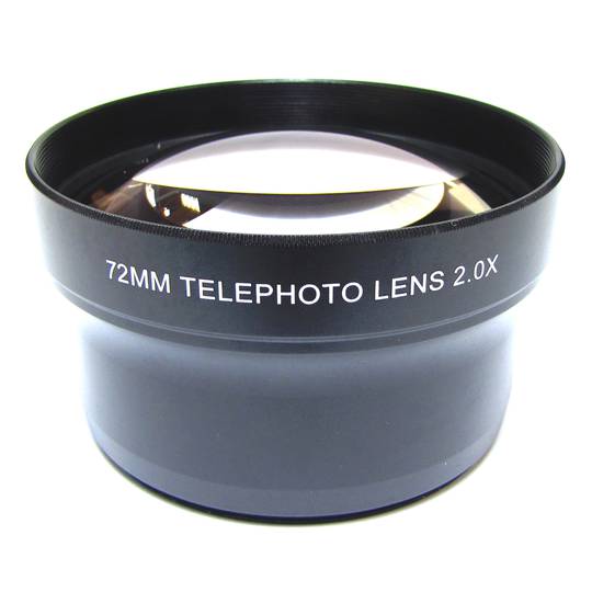 Lent telefoto teleobjectiu 2X muntura 72mm