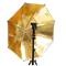 Paraguas reflector dorado para fotografía de 180cm
