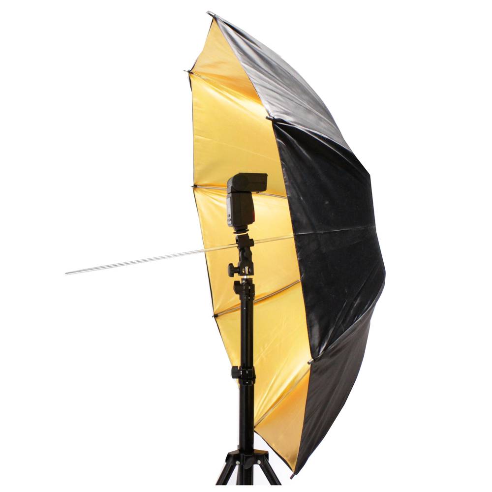 Paraguas reflector dorado para fotografía de 180cm