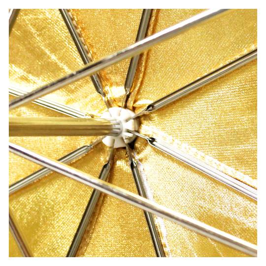 Paraguas reflector dorado para fotografía de 180cm