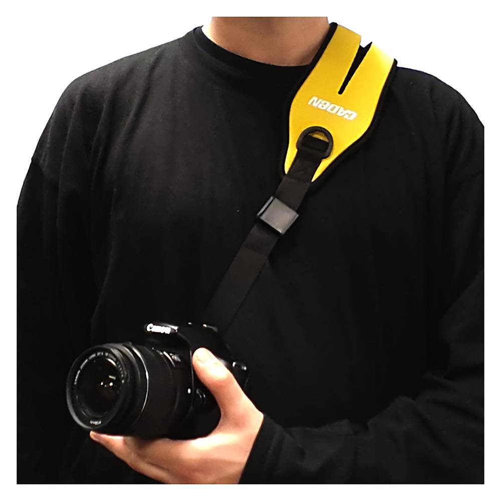 Caden Quick Strap gele neopreen camerariem