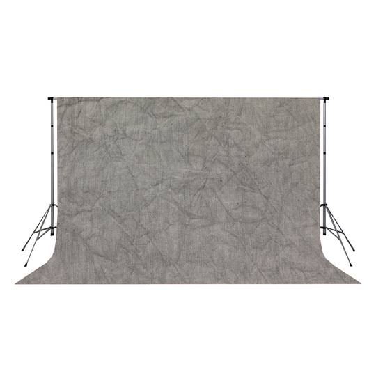 Fabric studio background crumpled/mottled light grey colour 300x300cm