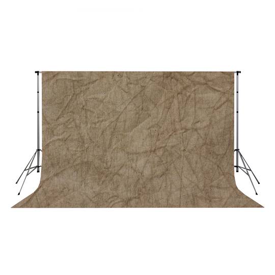 Fabric studio background crumpled/mottled light khaki colour 600x300cm ...