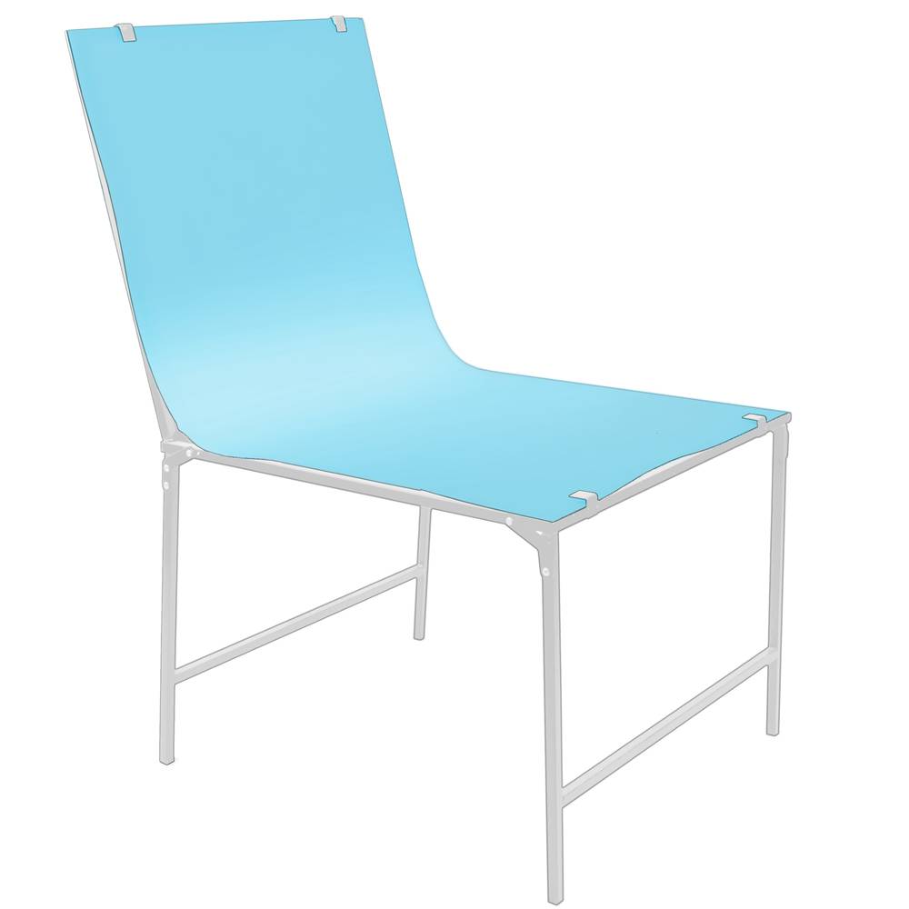 Chroma key tabletop still life 68x130 cm PVC blue