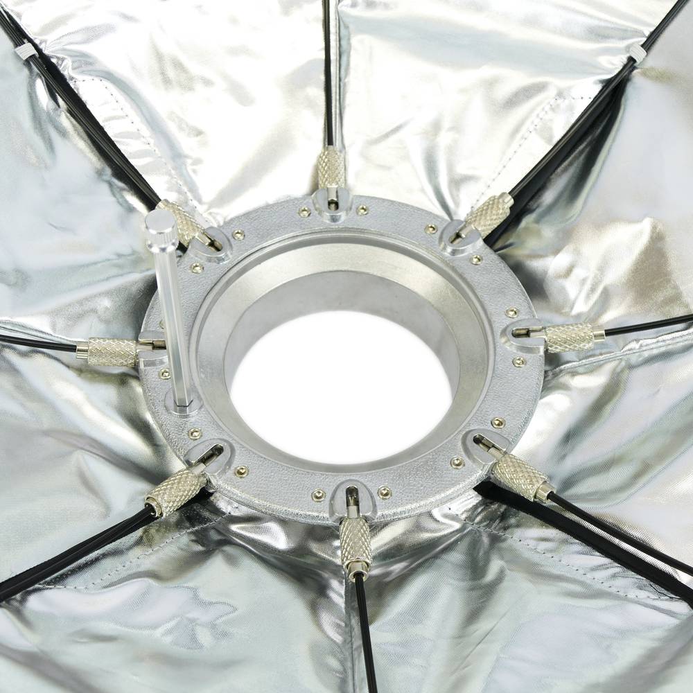 Reflectorradar 8 staven zilver 100cm voor studioverlichting