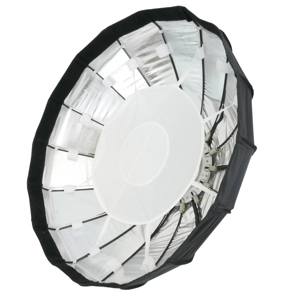 Reflector radar de 16 varillas plateado 60cm para iluminación de estudio con panel de abeja