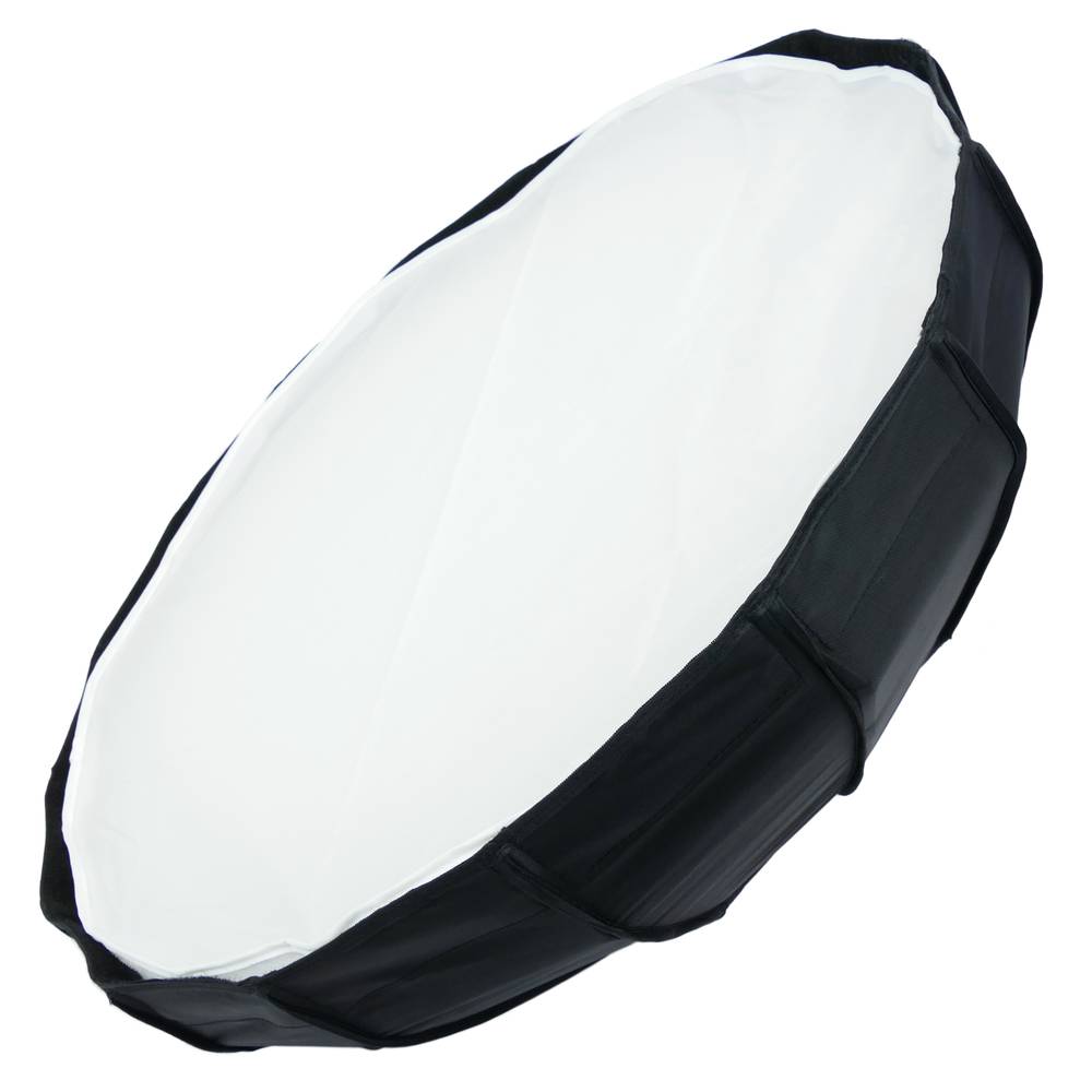 Parabolic silver softbox 100cm with honeycomb grid and 16 rods for studio illumination