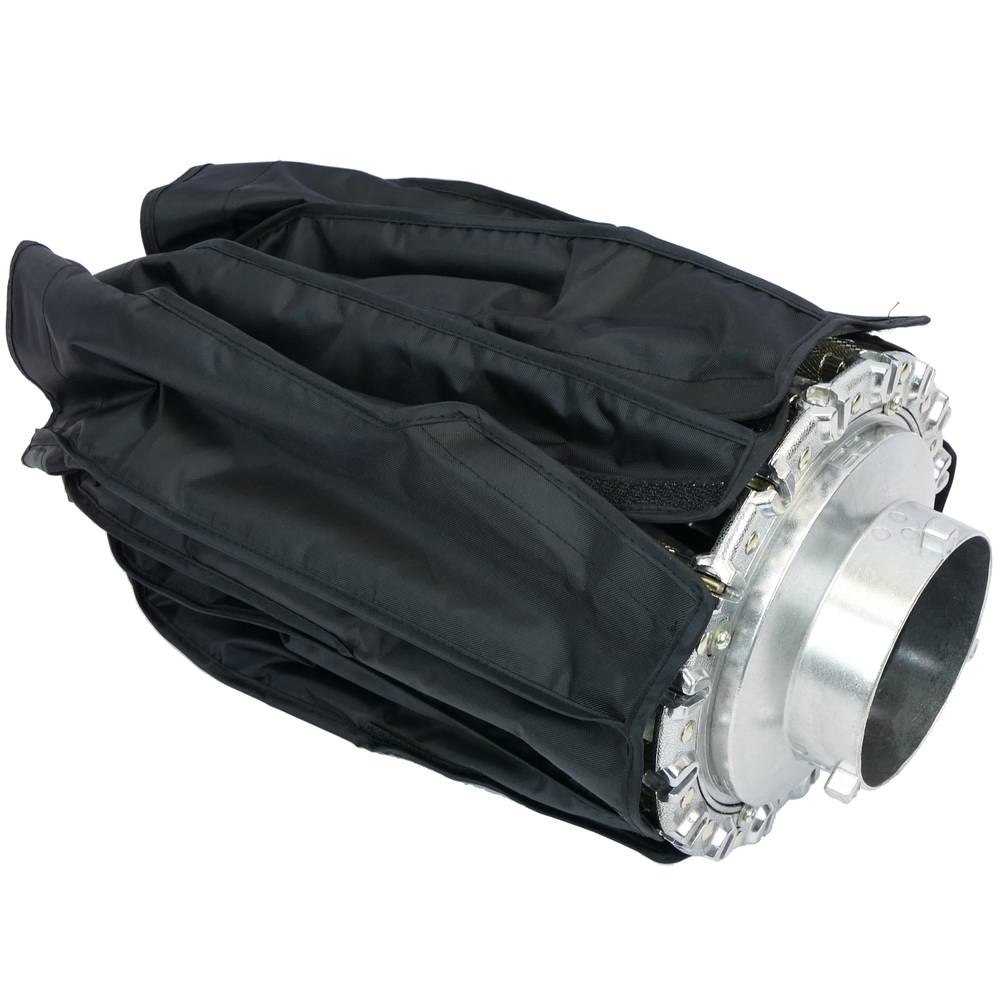 Parabolic silver softbox 100cm with honeycomb grid and 16 rods for studio illumination