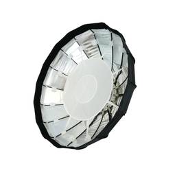 Parabolic silver softbox 140cm with honeycomb grid and 16 rods for studio illumination