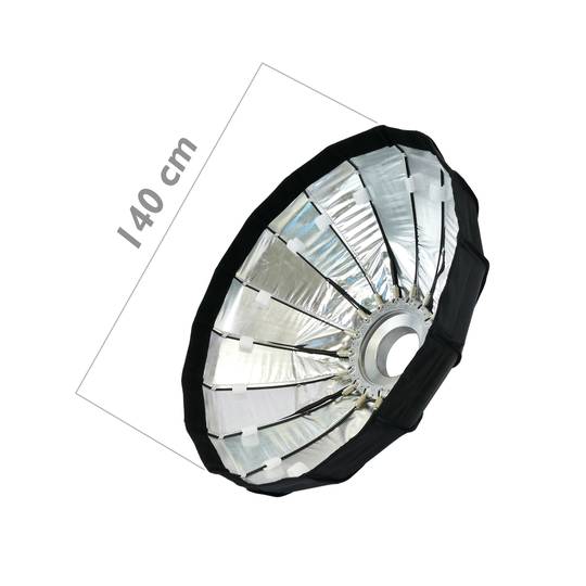 Reflectorradar 16 staven zilver 140cm voor studioverlichting met bijenpaneel