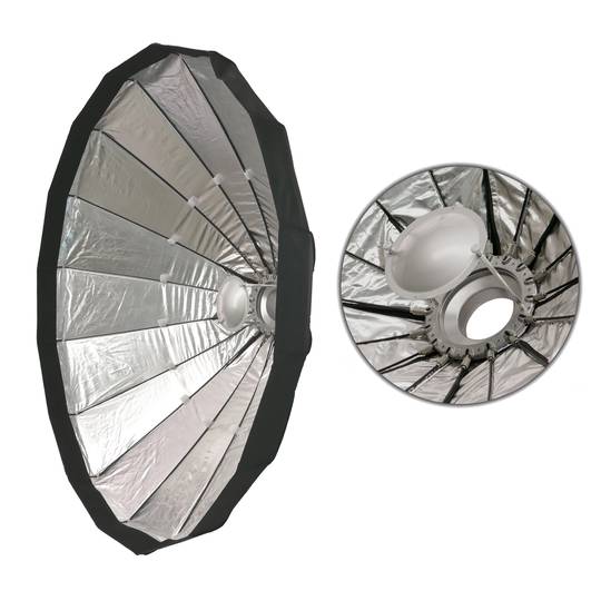 Reflectorradar 16 staven zilver 140cm voor studioverlichting met bijenpaneel