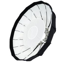 Parabolic white softbox 100cm with honeycomb grid and 16 rods for studio illumination