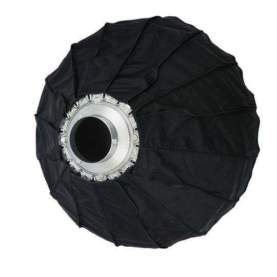 Parabolic white softbox 120cm with honeycomb grid and 16 rods for studio illumination