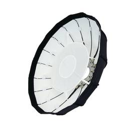 Parabolic white softbox 140cm with honeycomb grid and 16 rods for studio illumination