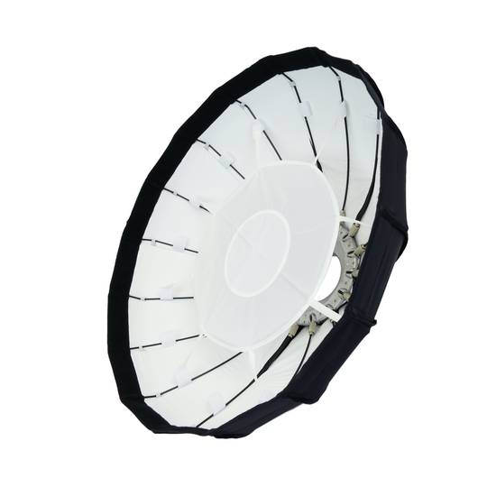 Softbox parabolica 140cm bianco a nido d'ape griglia con 16 aste per illuminazione studio