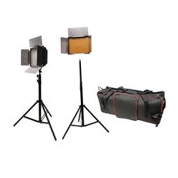 Estúdio de fotografia kit de iluminação LED 2x168W 8400lm