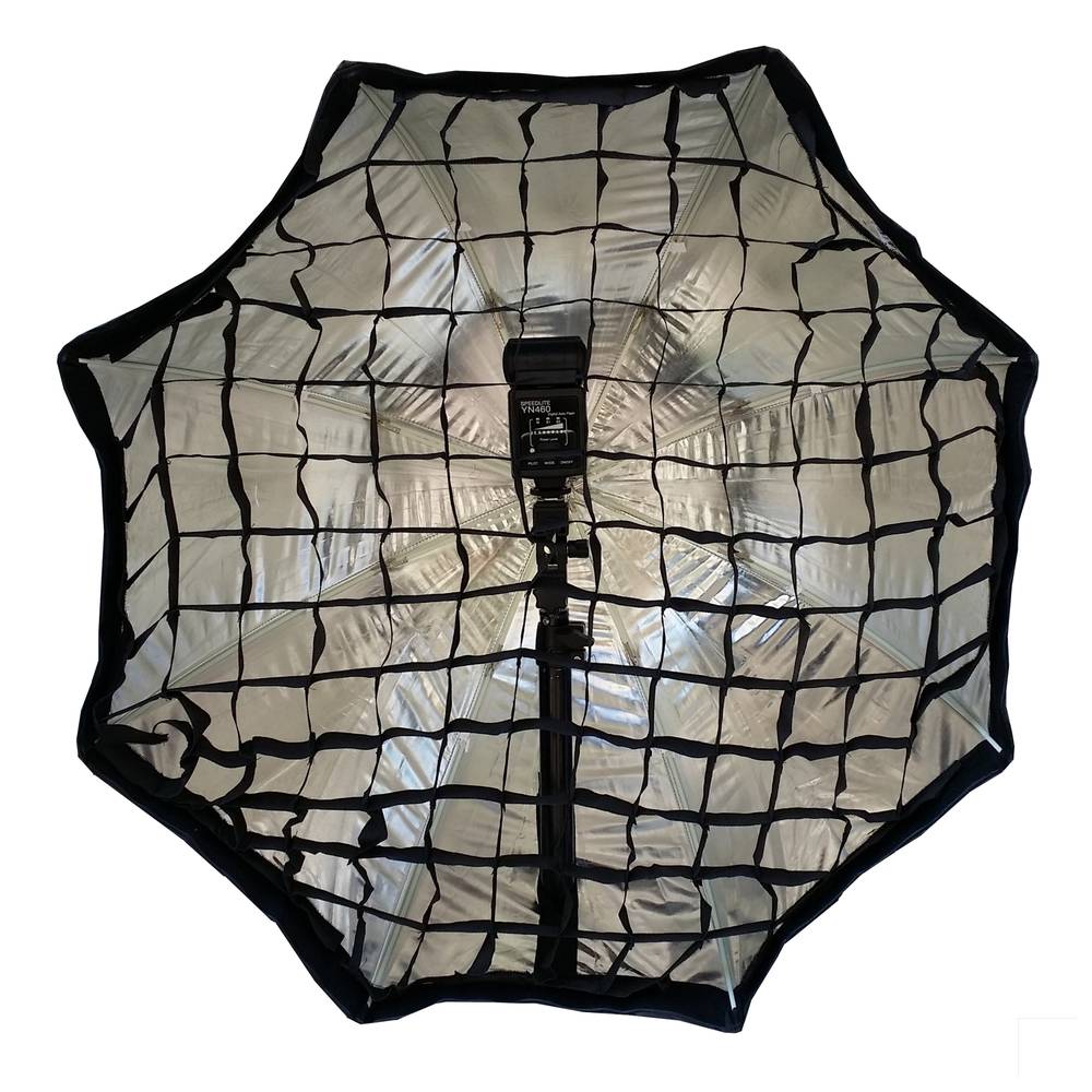 Achthoekige 120 cm softbox reflecterende kap voor speedlite zaklamp met honingraat