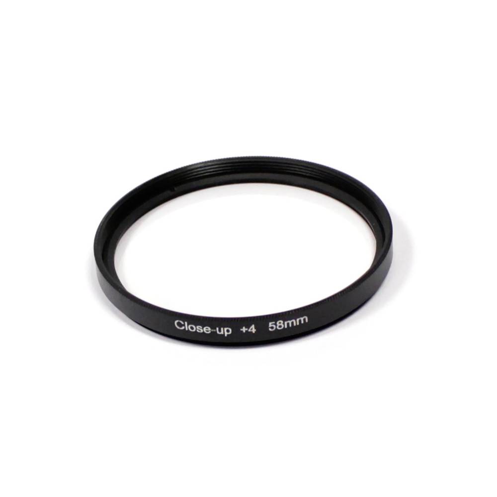 Filtre de fotografia macro +4 per objectiu de 58mm