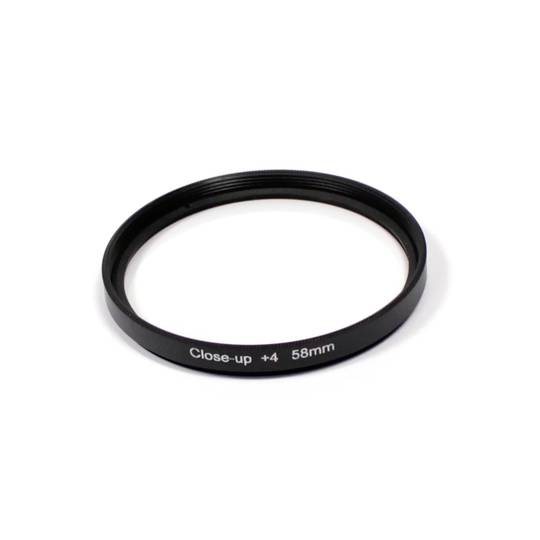 Filtre de fotografia macro +4 per objectiu de 58mm