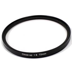 Filtre de fotografia macro +4 per objectiu de 72mm