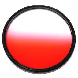 Filtro graduado em cor vermelha para lentes de 77mm