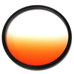 Filtro de foto em cores laranja graduado para lentes de 77 mm