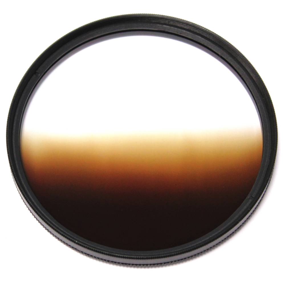 Filtro colore sfumato color caffè per obiettivo da 72 mm