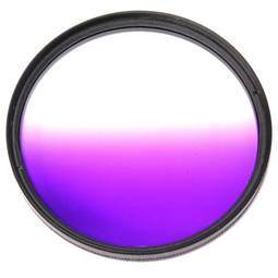 Filtro de cor violeta graduado para lentes de 58mm