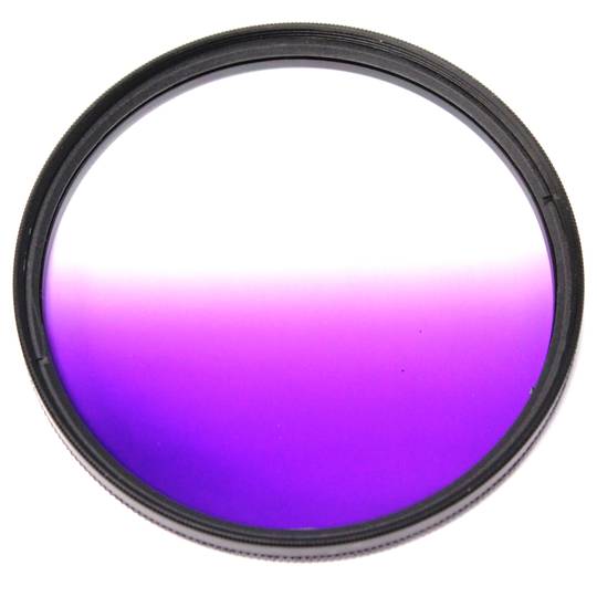 Abgestufter violetter Farbfotofilter für 58mm Objektiv
