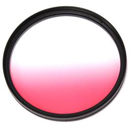 Graduated color photo filter pink for 67 mm lens