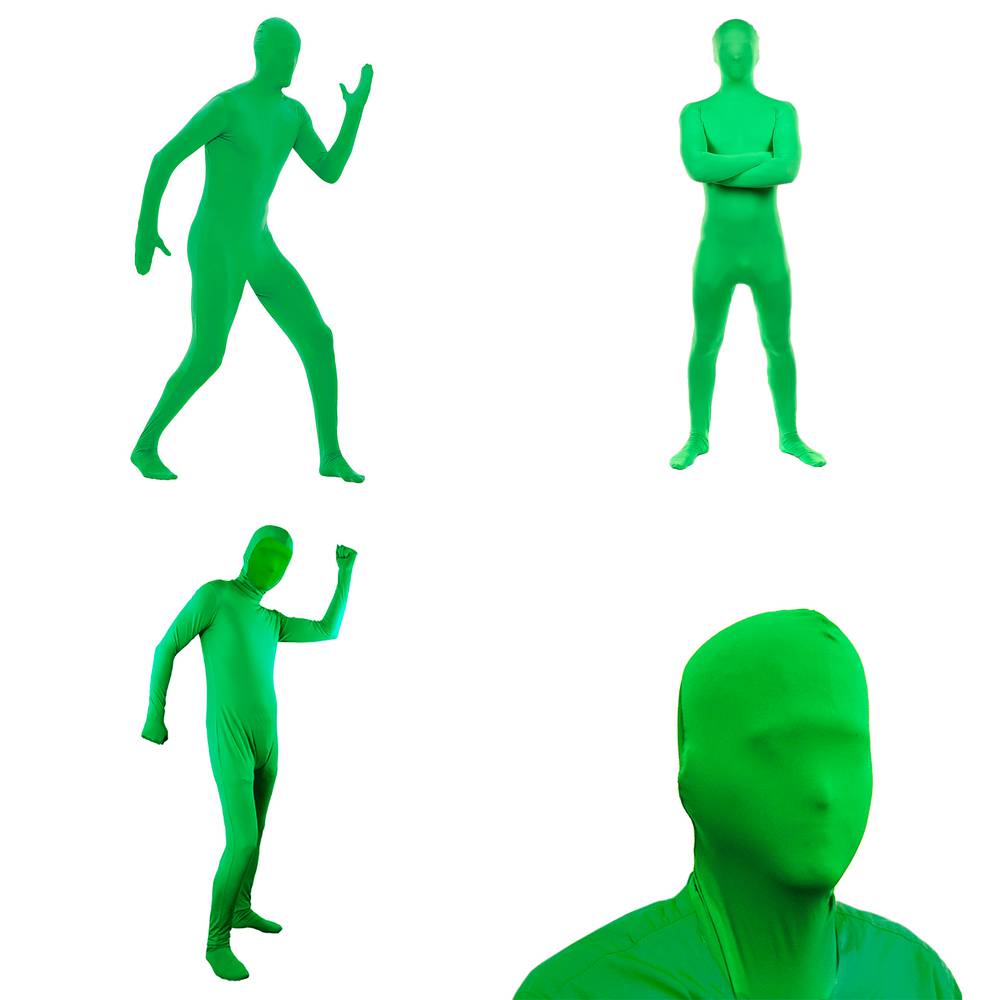 Chromakey green suit one piece size M
