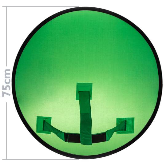 Croma verde circular portátil para cabeceira e encosto de cadeira 75 cm