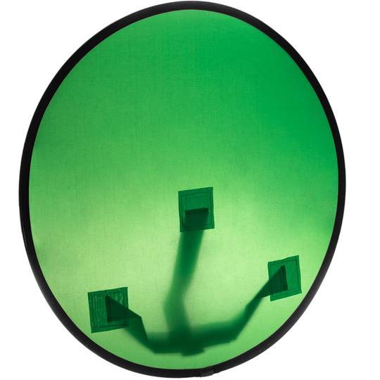 Croma verde circular portátil para cabeceira e encosto de cadeira 75 cm