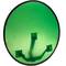 Chroma green circular portable for chair head and backrest 110 cm