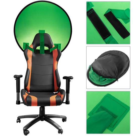 Cromação circular e cor verde portátil para cabeça e encosto de cadeira 142cm