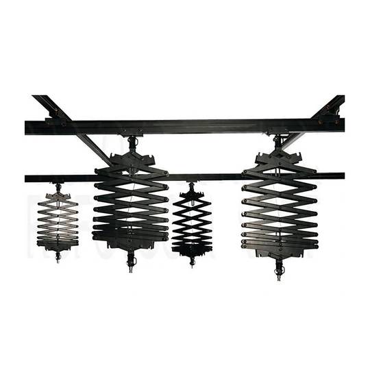 Kit de rails de toit pour l'éclairage de studio avec pantographes 4x3m
