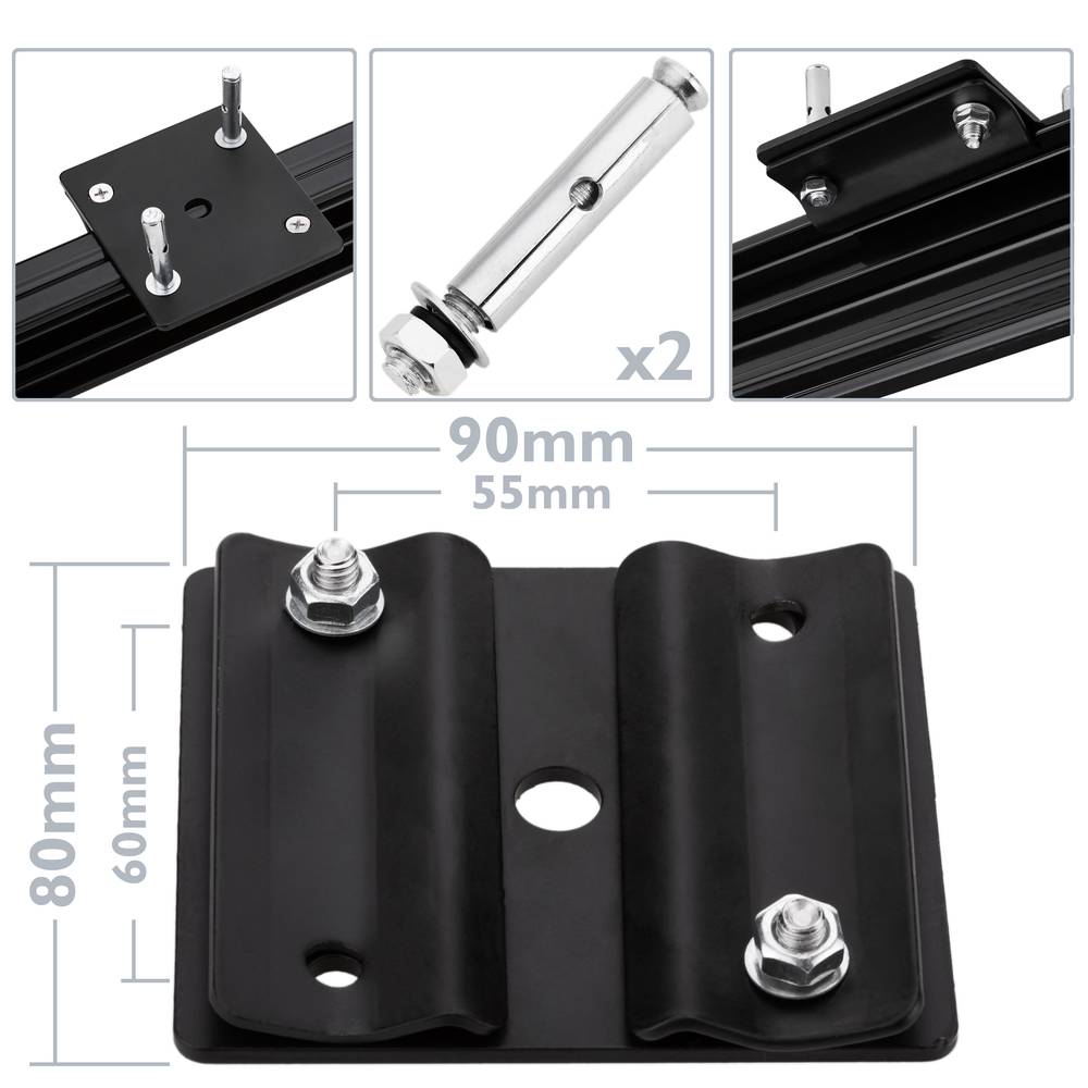 Płyta mocująca do szyny sufitowej do oświetlenia studyjnego z pantografami