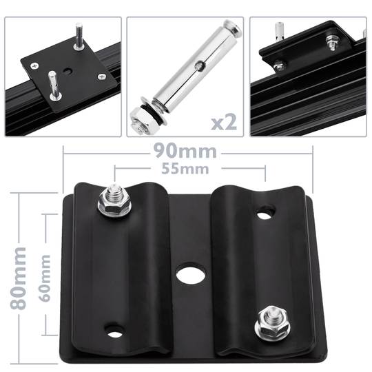 Płyta mocująca do szyny sufitowej do oświetlenia studyjnego z pantografami