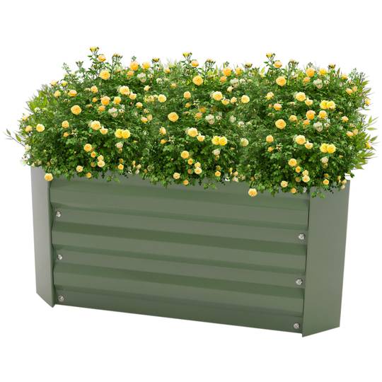Fioriera in metallo verde 60x60x30 cm