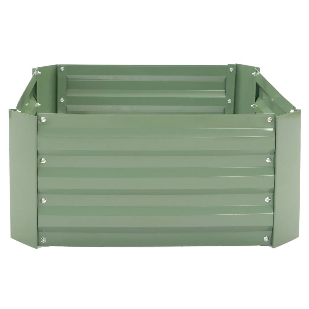 Fioriera in metallo verde 60x60x30 cm