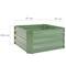 Metall grün Pflanzer Blumenkasten 80x80x30 cm